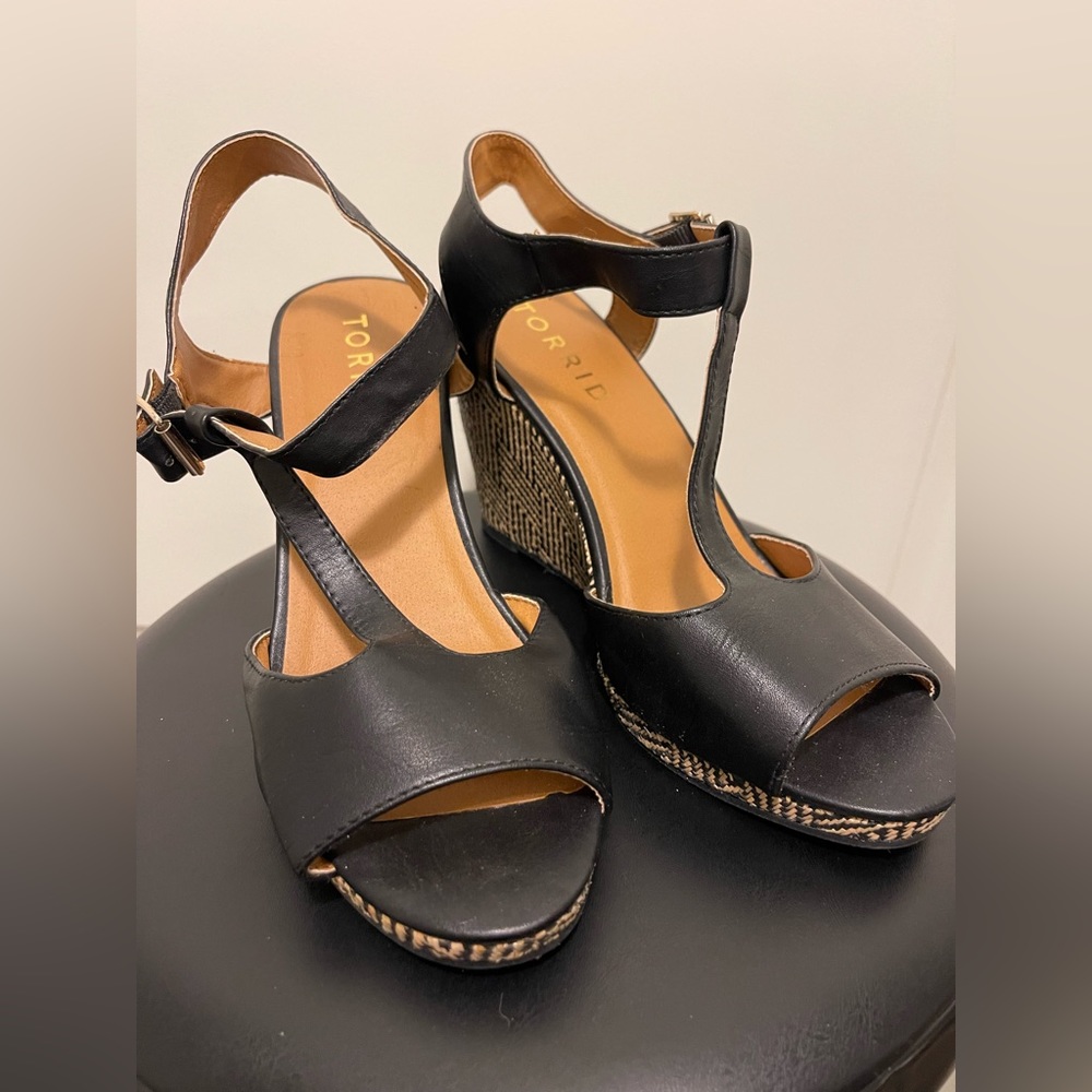 Torrid - Black Espadrille Wedge